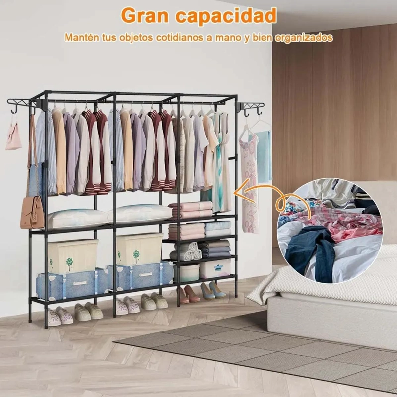 COLGADOR EXHIBIDOR DE ROPA ORGANIZADOR DE TRES ESTANTES - 3