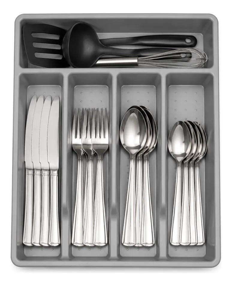 ORGANIZADOR DE CUBIERTOS Y UTENSILIOS DE COCINA CON 5 COMPARTIMENTOS - 3