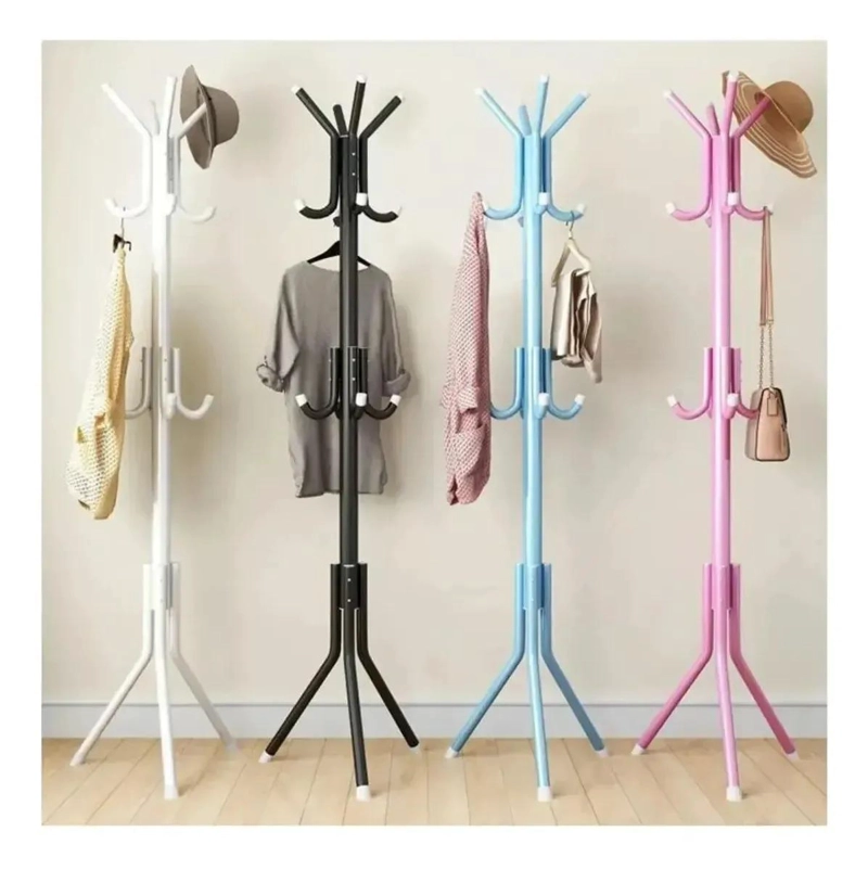 PERCHERO COLGADOR DE METAL PARA ROPA Y SOMBREROS 176CM - 2