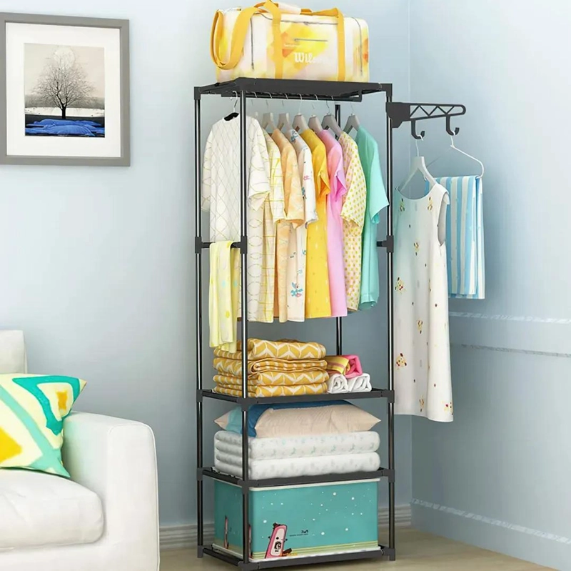 PERCHERO MULTIFUNCIONAL CON ORGANIZADOR DE ZAPATOS 3 NIVELES - 5