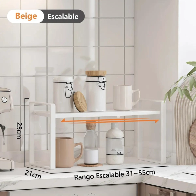 ESTANTE ORGANIZADOR EXTENSIBLE PARA COCINA Y BAÑO - 2