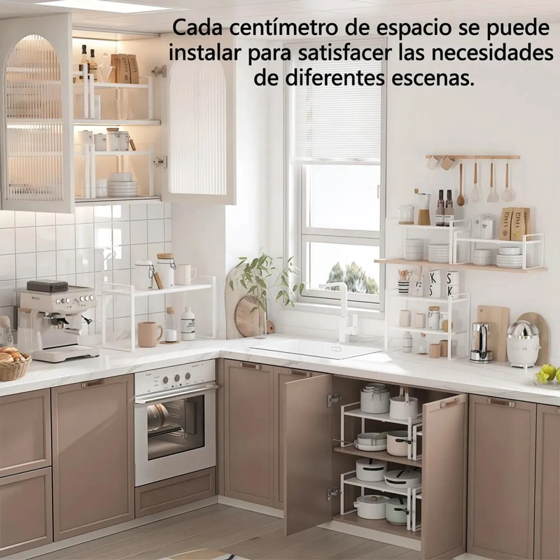 ESTANTE ORGANIZADOR EXTENSIBLE PARA COCINA Y BAÑO - 4