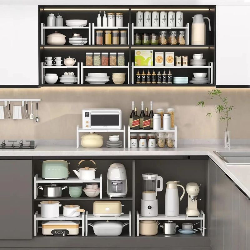 ESTANTE ORGANIZADOR EXTENSIBLE PARA COCINA Y BAÑO - 6
