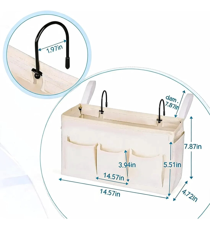 ORGANIZADOR COLGANTE PARA CAMAS Y MESITAS DE NOCHE - 1