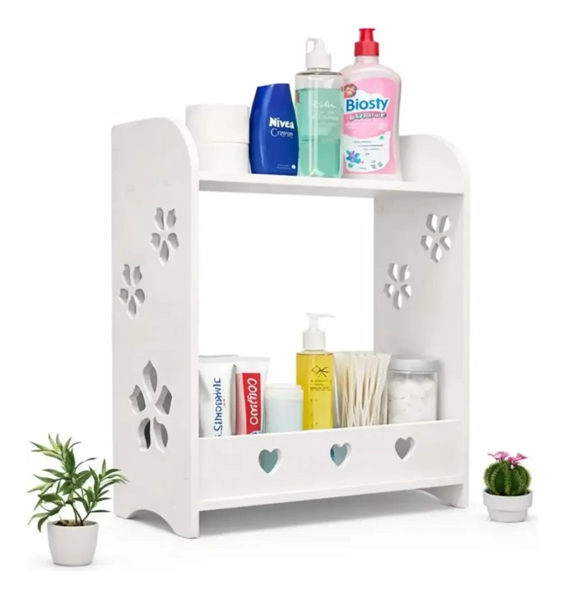 ESTANTE ORGANIZADOR MULTIFUNCIONAL PARA BAÑO CON DOS NIVELES - 1