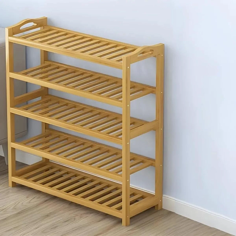 ORGANIZADOR DE ZAPATOS DE BAMBU CON 5 NIVELES PARA CALZADO - 4
