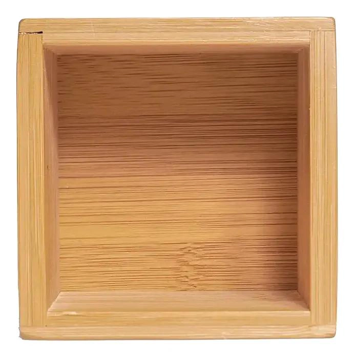 CAJA DE MADERA ORGANIZADOR 9CM X 9CM X 6,5CM PARA DECORACION - 2