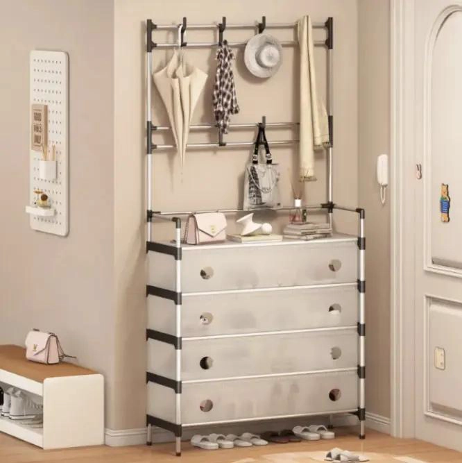 PERCHERO ORGANIZADOR COLGADOR DE 4 NIVELES PARA ROPA Y ZAPATOS - 2