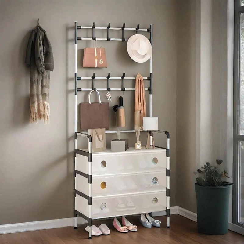 PERCHERO ORGANIZADOR COLGADOR DE 4 NIVELES PARA ROPA Y ZAPATOS - 7