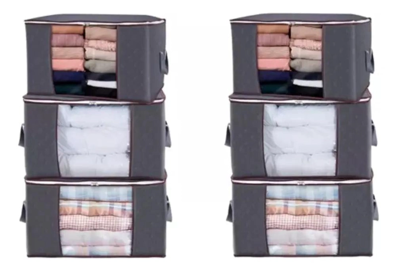 PACK DE 6 ORGANIZADORES DE ALMACENAMIENTO PARA ROPA - 1