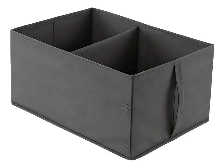 CAJA ORGANIZADORA PLEGABLE DE TELA TNT CON 2 DIVISORES - 1