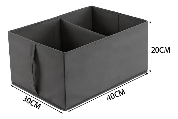 CAJA ORGANIZADORA PLEGABLE DE TELA TNT CON 2 DIVISORES - 3