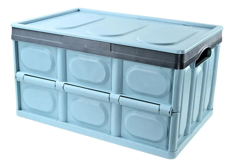 CAJA ORGANIZADORA PLEGABLE MULTIUSO 30 LITROS COLOR AZUL - 1