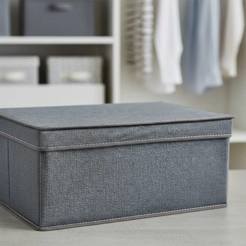 CAJA ORGANIZADORA PLEGABLE PARA CLOSET EN COLOR GRIS - 6