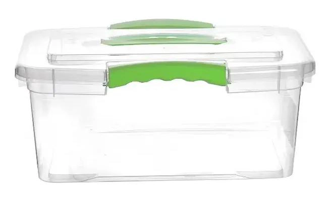 CAJA ORGANIZADORA PLASTICA 6 LITROS CON TAPA TRANSPARENTE - 3