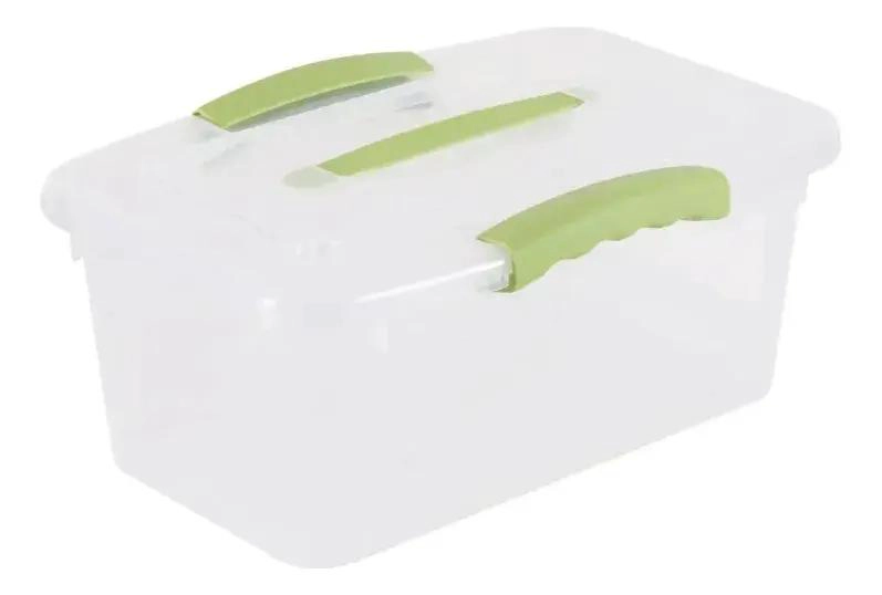 CAJA ORGANIZADORA PLASTICA 6 LITROS CON TAPA TRANSPARENTE - 4