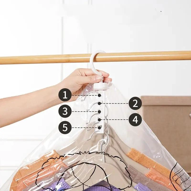 BOLSAS ORGANIZADORAS AL VACIO CON GANCHO PARA ROPA 110X70 CM - 6