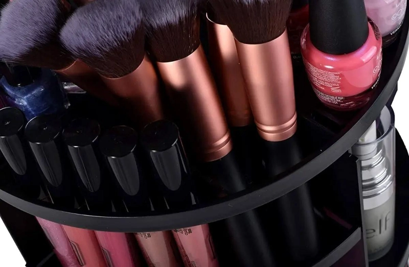 ORGANIZADOR DE MAQUILLAJE GIRATORIO 360 GRADOS CON COMPARTIMENTOS - 2