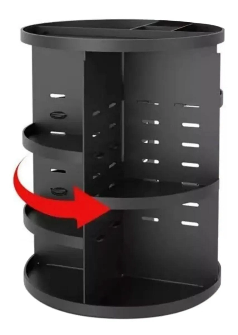 ORGANIZADOR DE MAQUILLAJE GIRATORIO 360 GRADOS CON COMPARTIMENTOS - 3