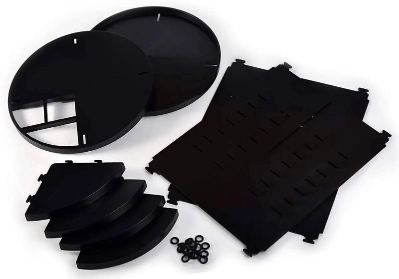 ORGANIZADOR DE MAQUILLAJE GIRATORIO 360 GRADOS CON COMPARTIMENTOS - 5
