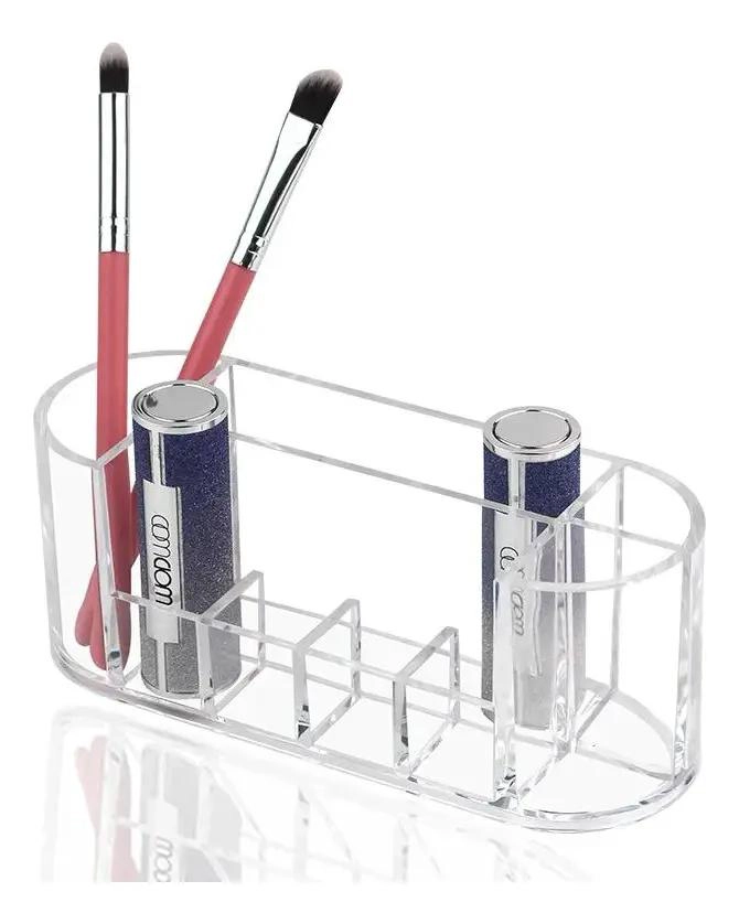 ORGANIZADOR ACRILICO PARA MAQUILLAJE Y LABIALES CON 8 COMPARTIMIENTOS - 5