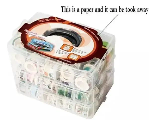 CAJA ORGANIZADORA PLASTICA TRANSPARENTE CON COMPARTIMENTOS AJUSTABLES - 3