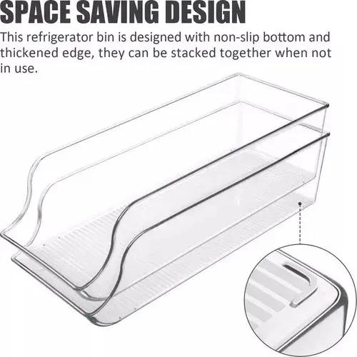ORGANIZADOR TRANSPARENTE PARA REFRIGERADOR IDEAL PARA LATAS - 5