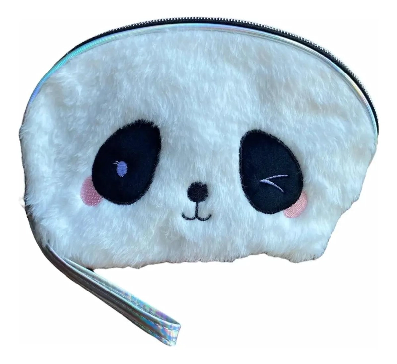 ESTUCHE COSMETIQUERO FELPA DISEÑO OSO PANDA KAWAII - 2
