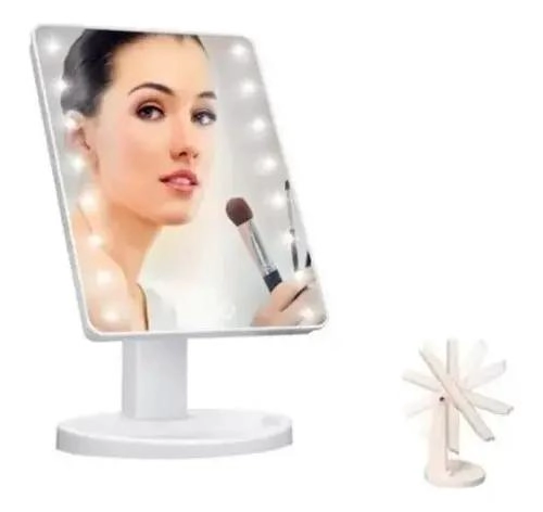 ESPEJO ILUMINADO LED PORTATIL PARA MAQUILLAJE 28X19.8CM - 1