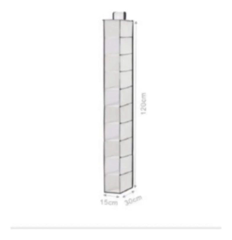 ORGANIZADOR COLGANTE DE CLOSET CON 10 NIVELES Y 120 CM DE ALTO - 4