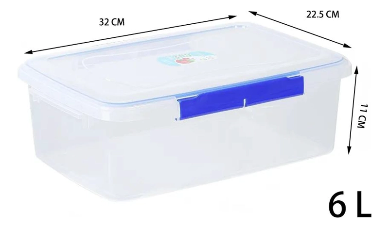 CAJA ORGANIZADORA PLASTICA MULTIUSO 6 LITROS TRANSPARENTE - 3