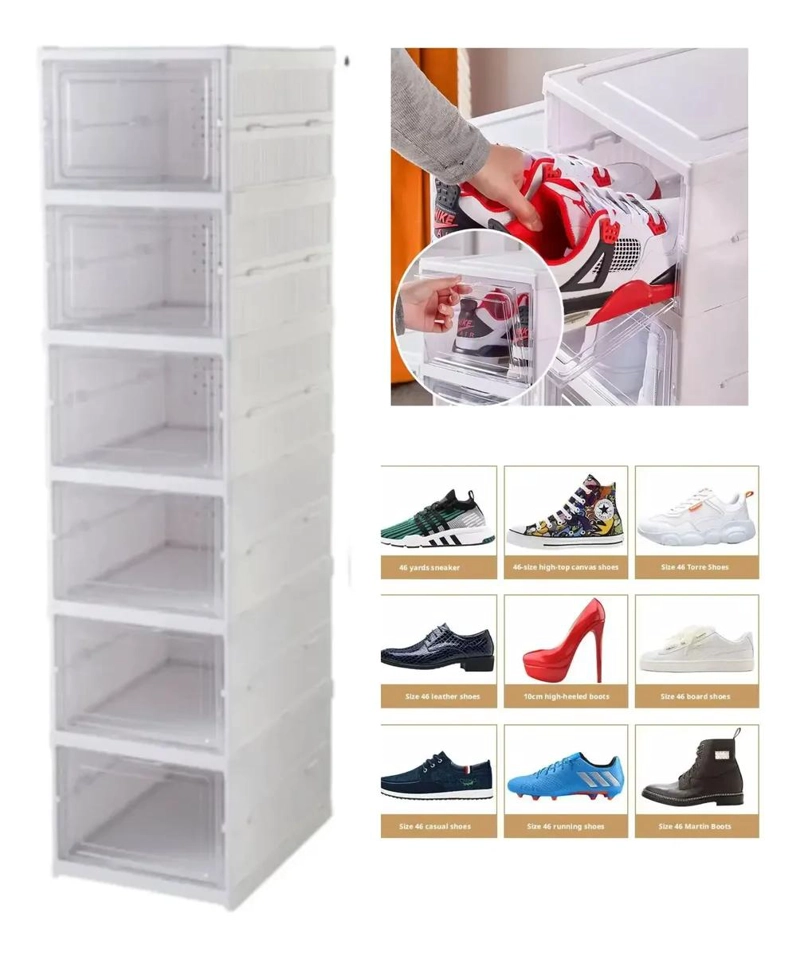 ORGANIZADOR PLEGABLE DE ZAPATOS 6 NIVELES PARA HOGAR - 6