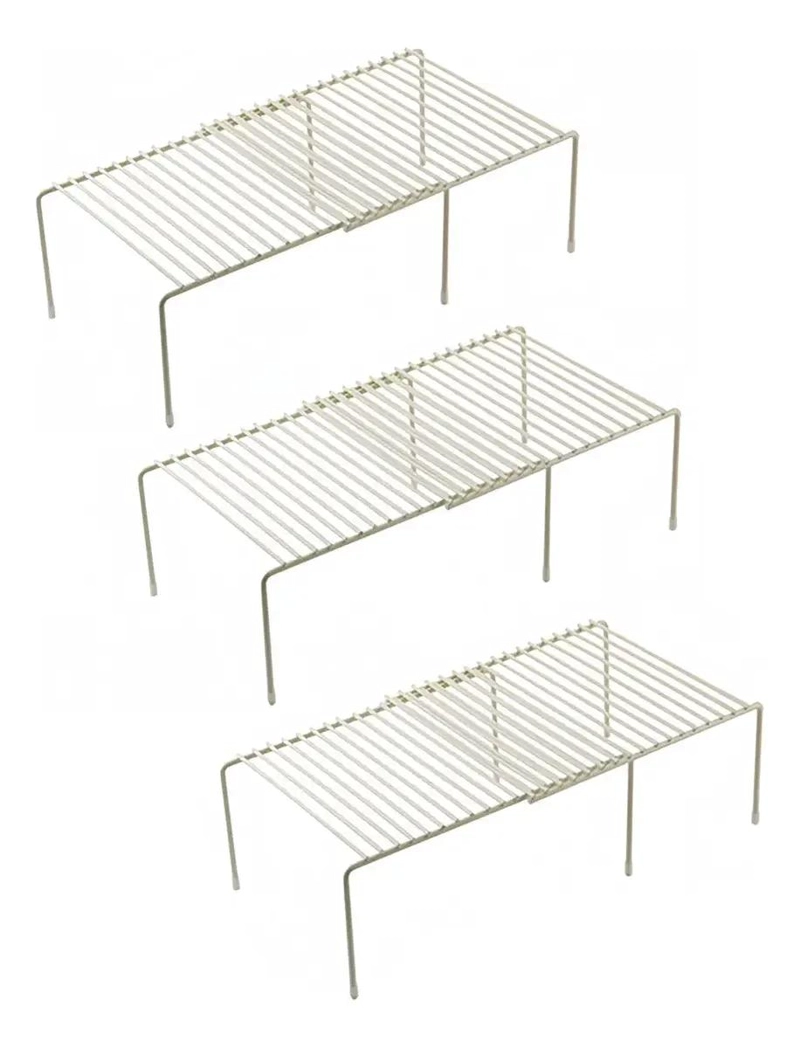 JUEGO DE ESTANTES EXTENSIBLES DE HIERRO PARA COCINA Y BAÑO - 1