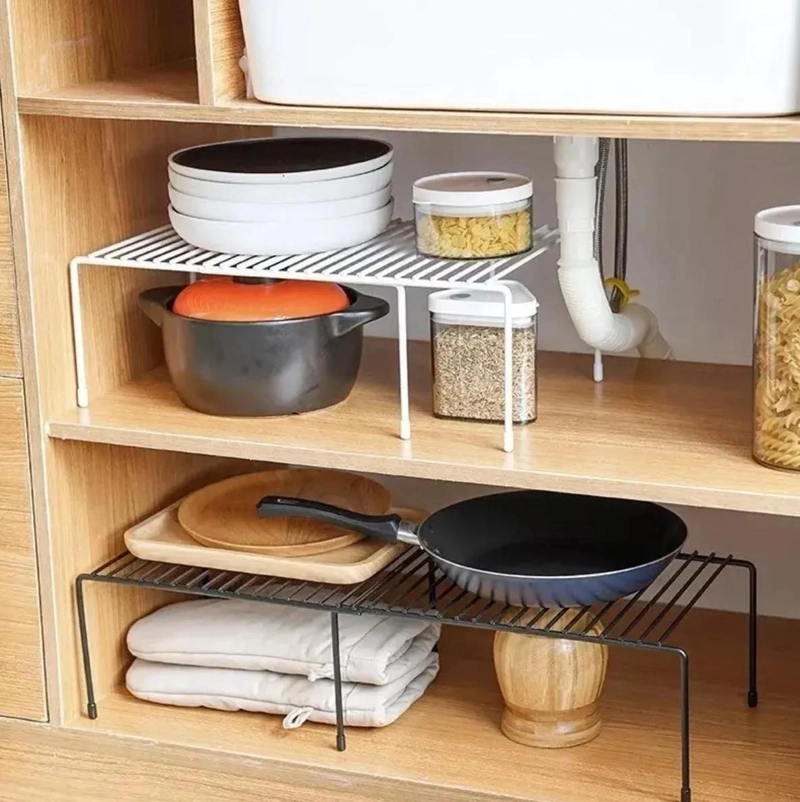 JUEGO DE ESTANTES EXTENSIBLES DE HIERRO PARA COCINA Y BAÑO - 10