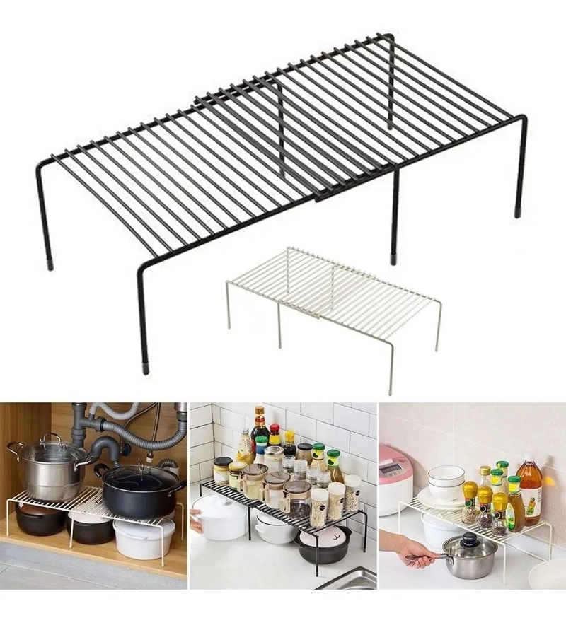 REPISA METALICA APILABLE PARA COCINA COLOR NEGRO - 1