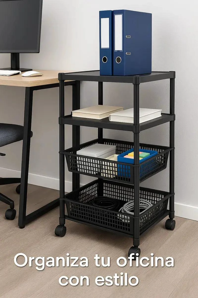 CARRITO ORGANIZADOR DE COCINA 4 NIVELES CON RUEDAS MULTIUSO - 2