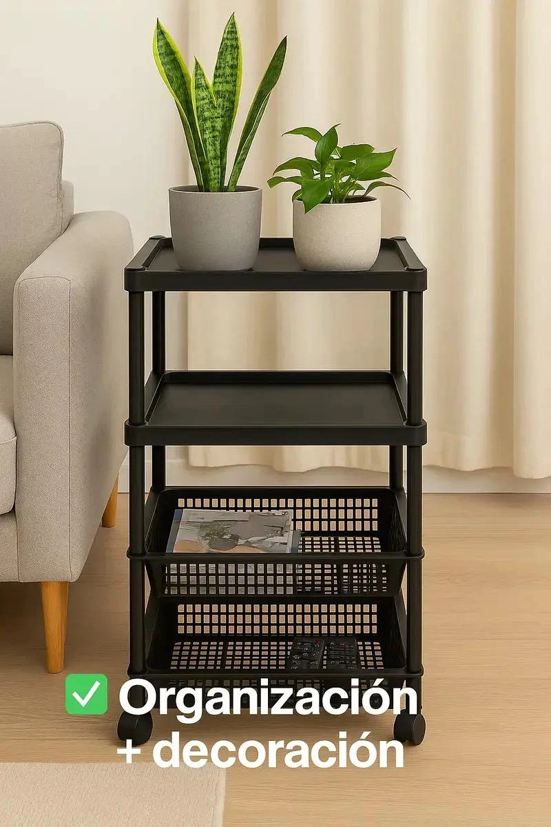 CARRITO ORGANIZADOR DE COCINA 4 NIVELES CON RUEDAS MULTIUSO - 3