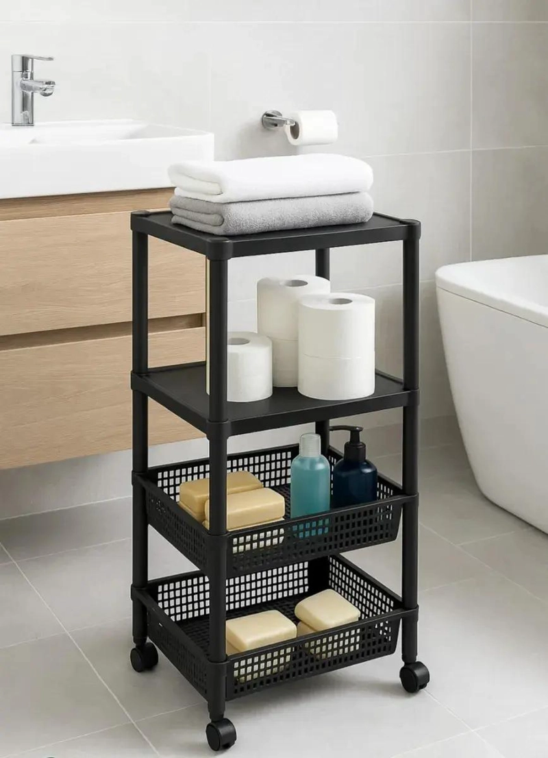 CARRITO ORGANIZADOR DE COCINA 4 NIVELES CON RUEDAS MULTIUSO - 4
