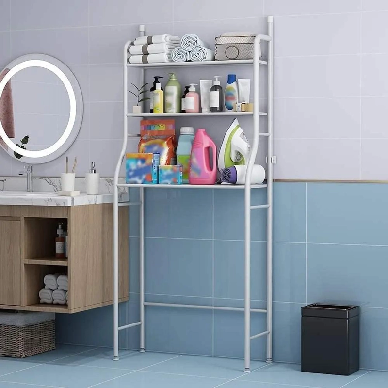 ESTANTE ORGANIZADOR DE METAL PARA BAÑO Y LAVANDERIA CON 3 NIVELES - 4
