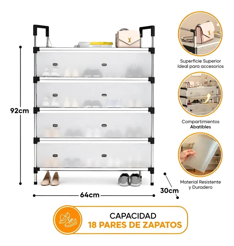 ORGANIZADOR VERTICAL PARA CALZADO CON CUBIERTAS PROTECTORES - 2