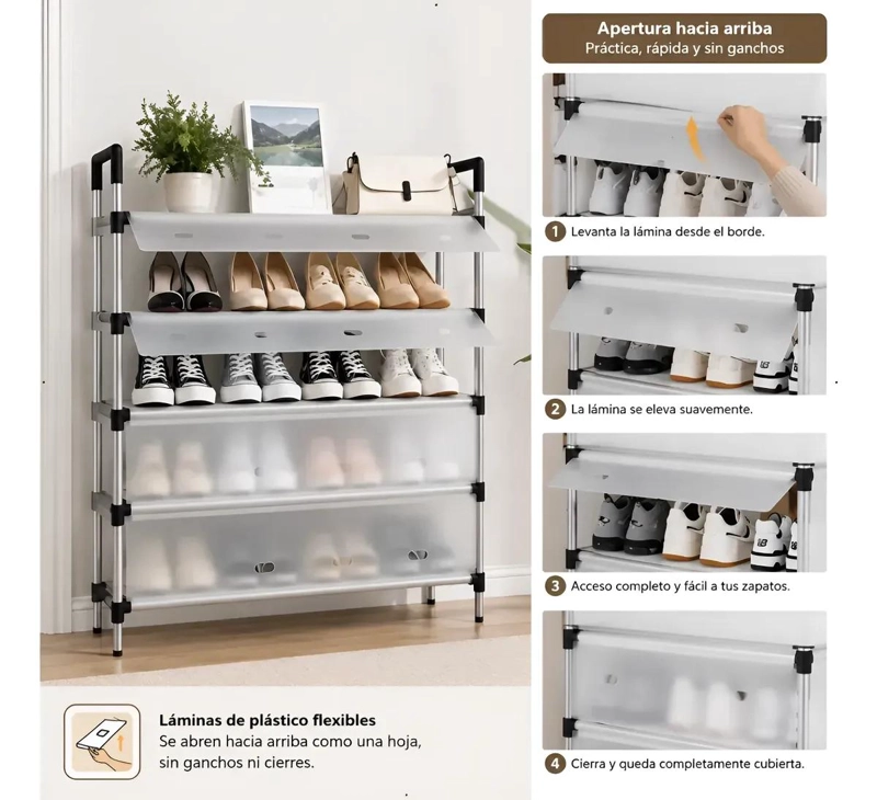 ORGANIZADOR VERTICAL PARA CALZADO CON CUBIERTAS PROTECTORES - 3