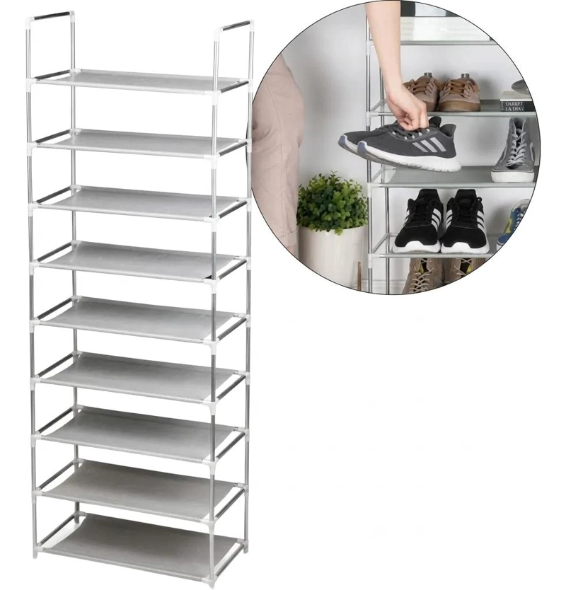 ORGANIZADOR MODULAR DE CALZADO CON 9 NIVELES Y TELA IMPERMEABLE - 2