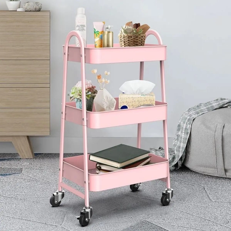 CARRITO ORGANIZADOR METALICO CON RUEDAS PARA EL HOGAR - 1