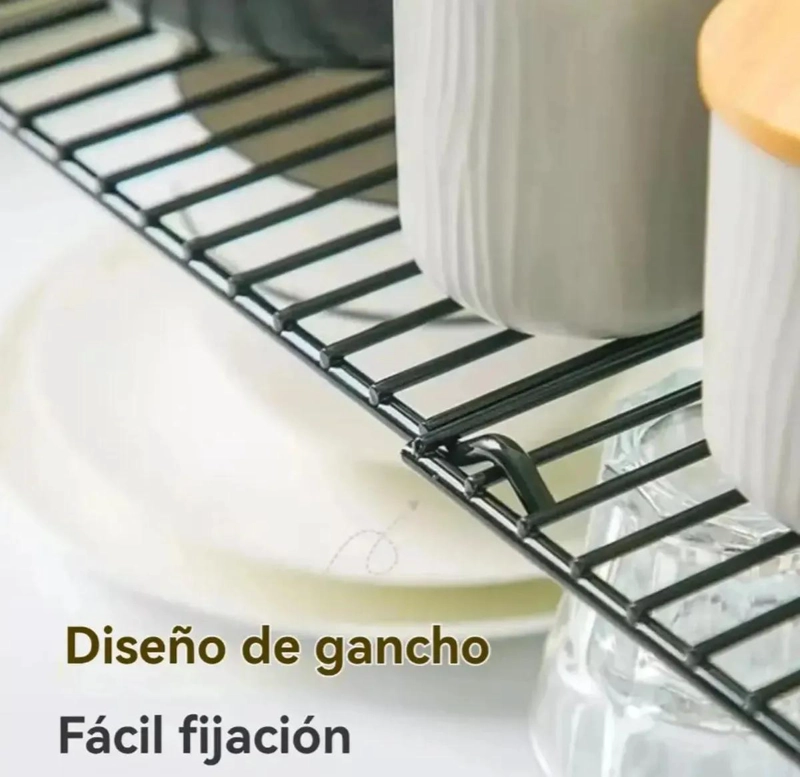 JUEGO DE 3 ESTANTES EXTENSIBLES DE HIERRO PARA ALACENA Y COCINA - 6