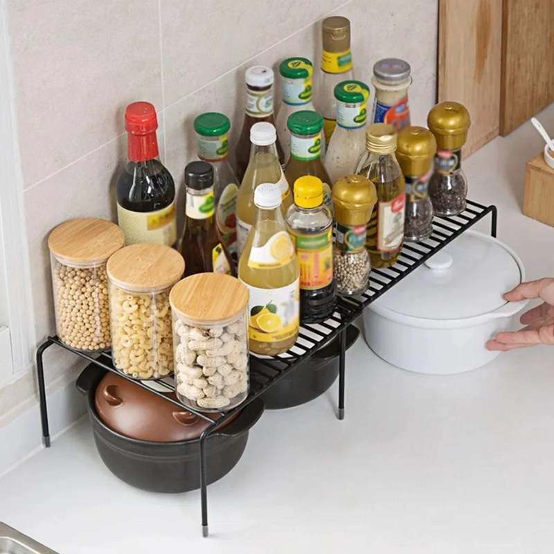 JUEGO DE 3 ESTANTES EXTENSIBLES DE HIERRO PARA ALACENA Y COCINA - 9