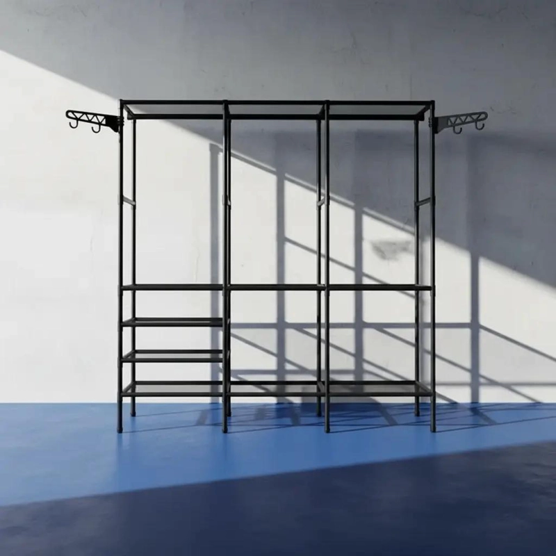 CLOSET ORGANIZADOR ARMABLE NEGRO PARA ROPA Y ACCESORIOS - 6