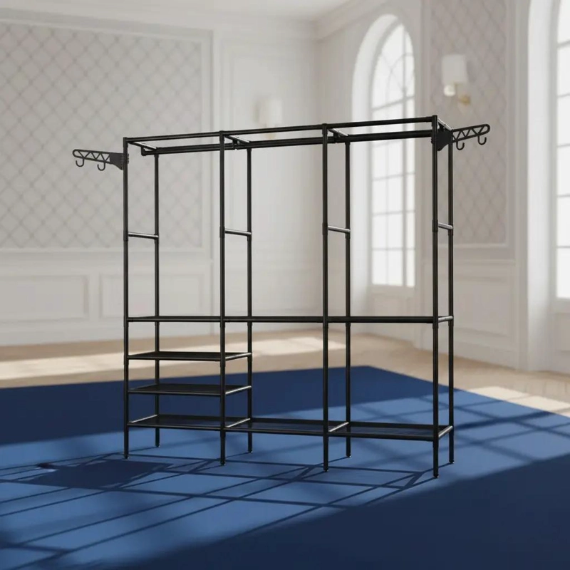 CLOSET ORGANIZADOR ARMABLE NEGRO PARA ROPA Y ACCESORIOS - 7