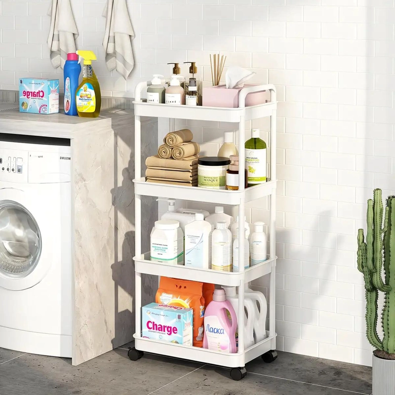CARRITO DE ALMACENAMIENTO MOVIL DE 4 NIVELES PARA COCINA Y BAÑO - 4