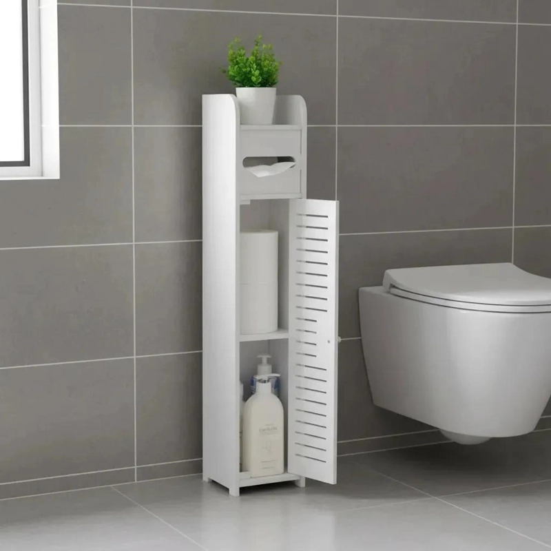 ESTANTE ORGANIZADOR DE BAÑO BLANCO CON 3 COMPARTIMIENTOS - 8