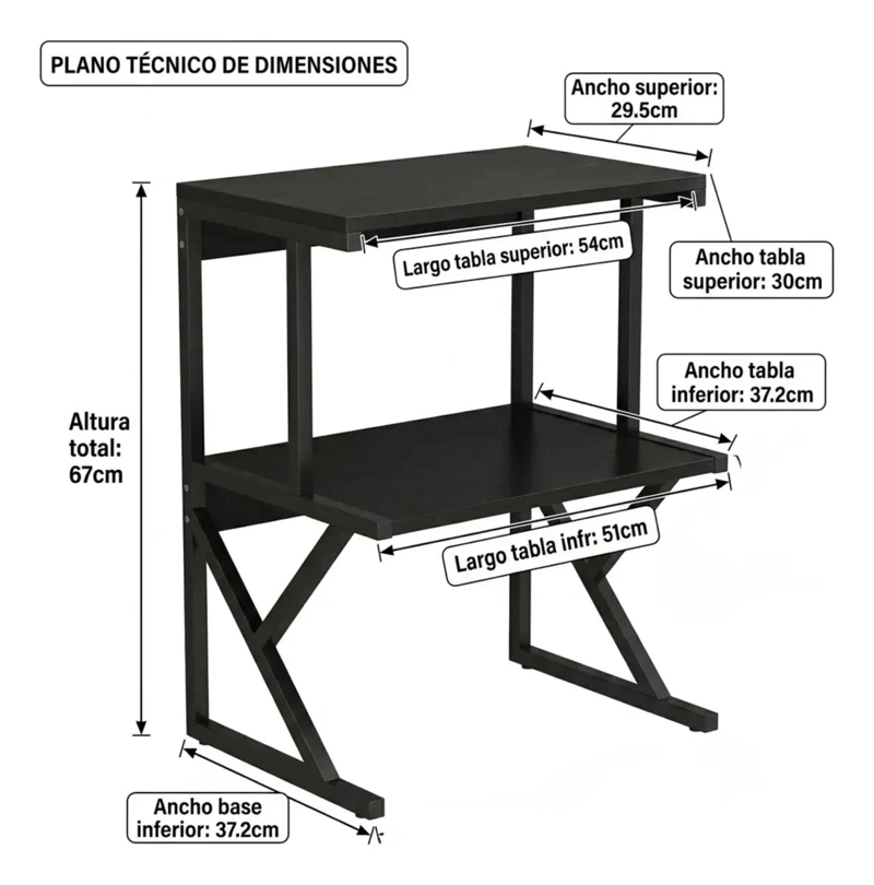 ESTANTE ORGANIZADOR DE COCINA CON 2 NIVELES PARA MICROONDAS - 4